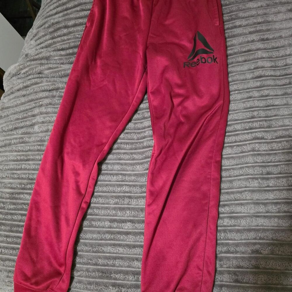 Reebok Men's Pink and Red Joggers-tracksuits